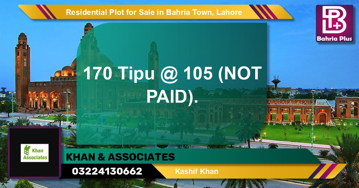 Residential Plot for Sale in Bahria Town, Lahore - (BP-96339)