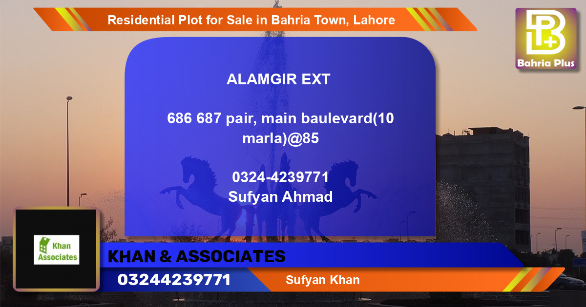 Residential Plot for Sale in Bahria Town, Lahore - (BP-96349)