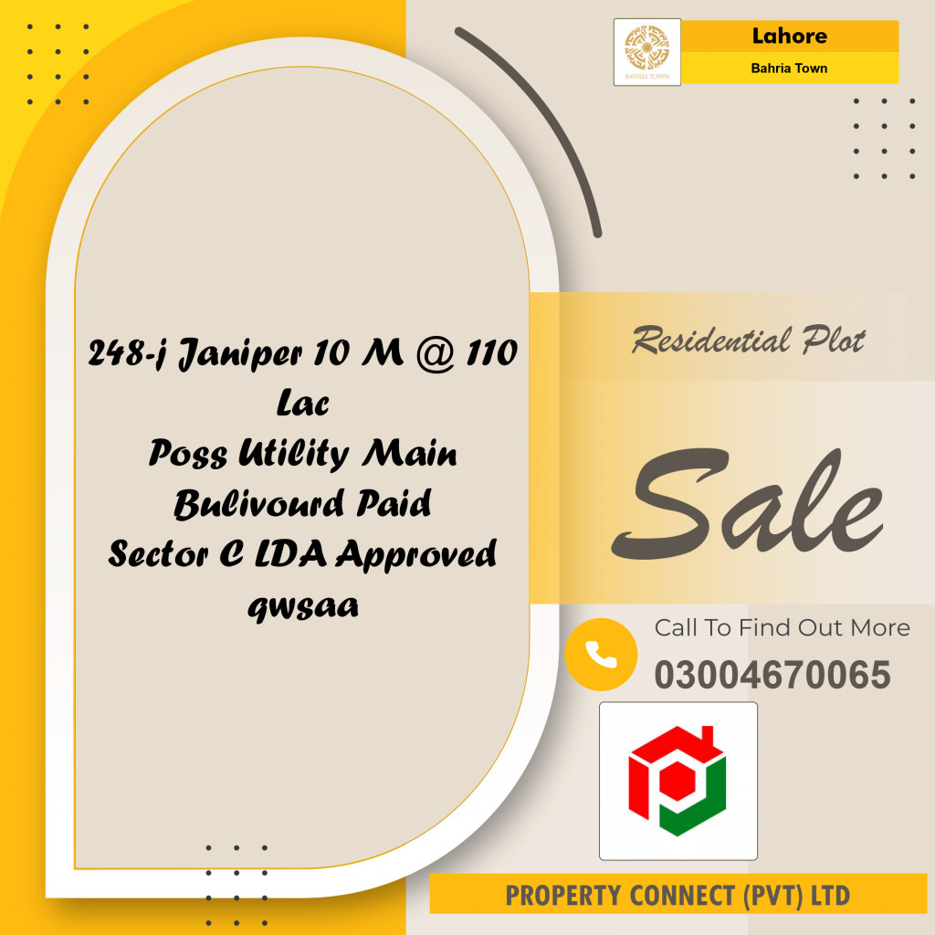 Residential Plot for Sale in Bahria Town, Lahore - (BP-96360)