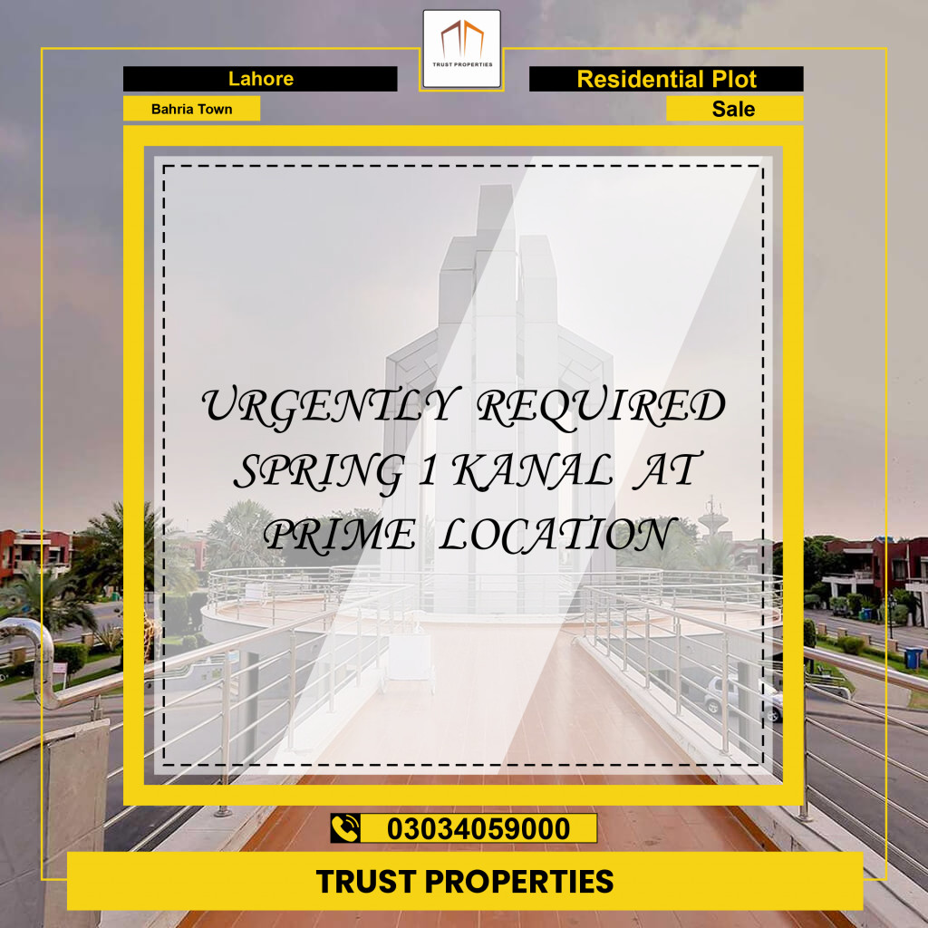 Residential Plot for Sale in Bahria Town, Lahore - (BP-96633)