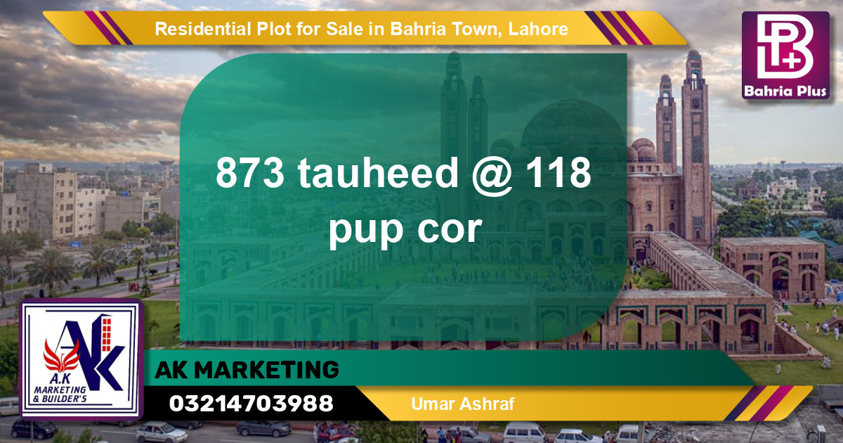 Residential Plot for Sale in Bahria Town, Lahore - (BP-96635)