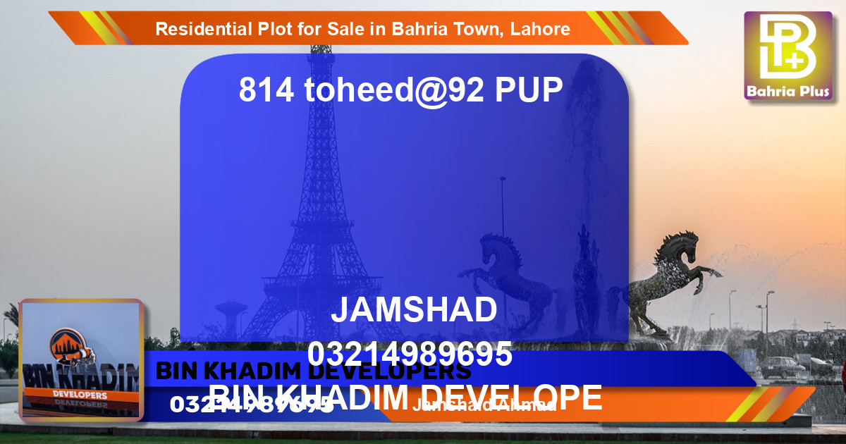 Residential Plot for Sale in Bahria Town, Lahore - (BP-96643)