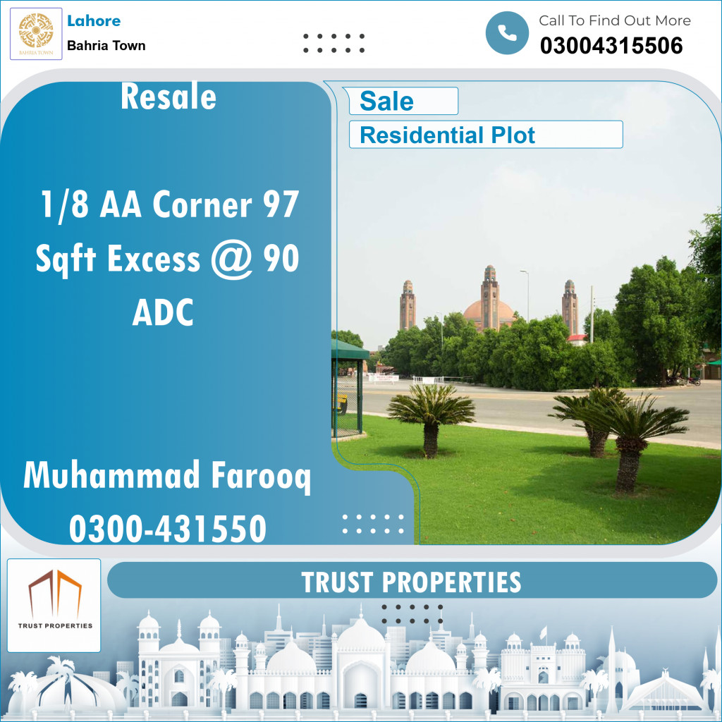 Residential Plot for Sale in Bahria Town, Lahore - (BP-96646)
