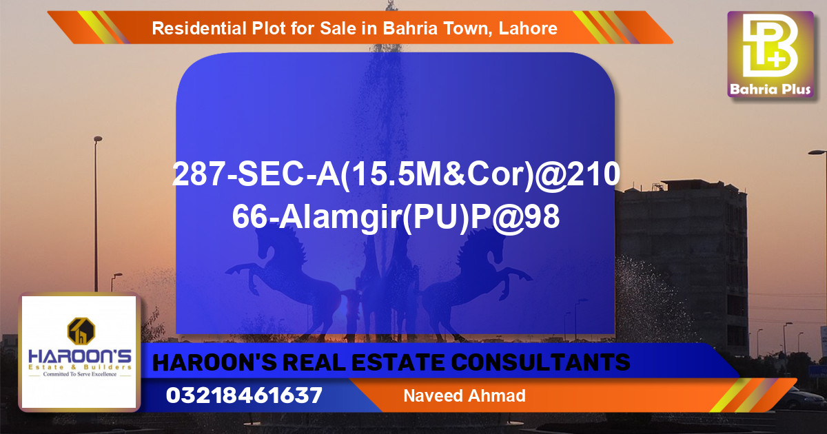 Residential Plot for Sale in Bahria Town, Lahore - (BP-96665)