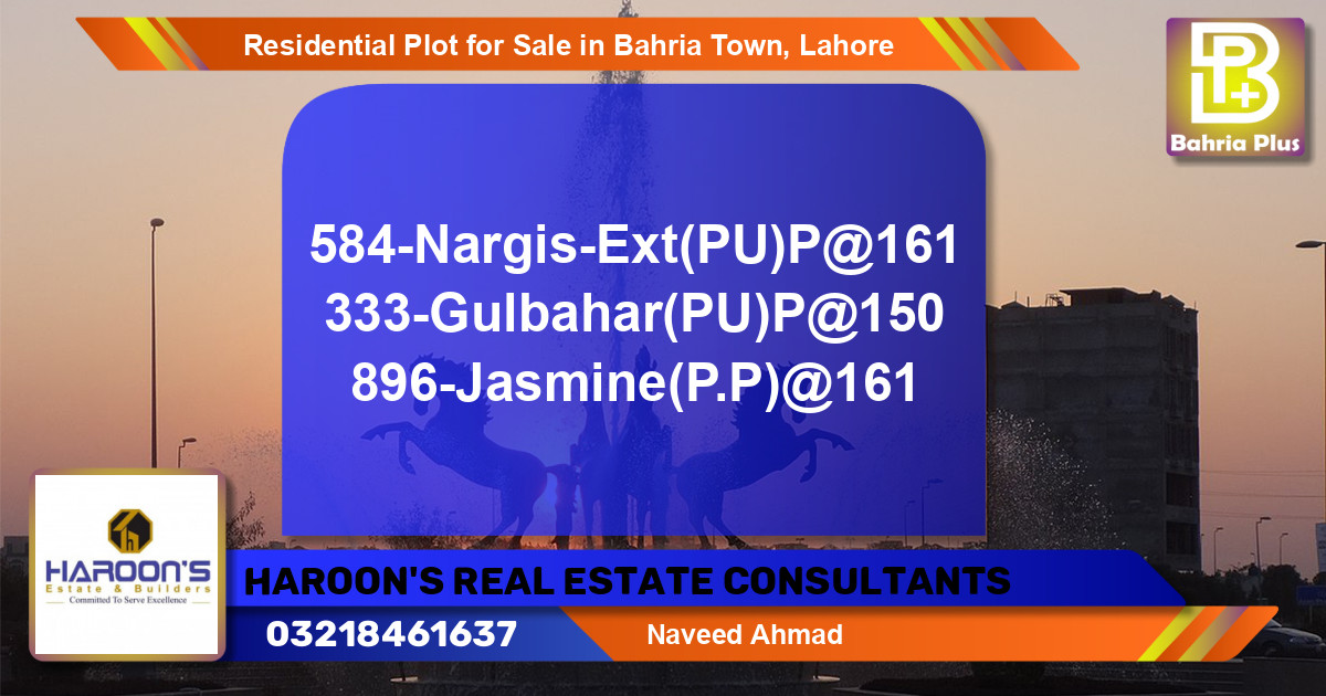 Residential Plot for Sale in Bahria Town, Lahore - (BP-96671)