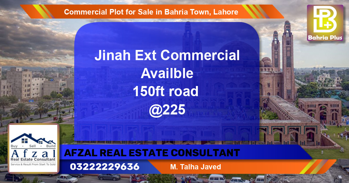 Commercial Plot for Sale in Bahria Town, Lahore - (BP-96701)