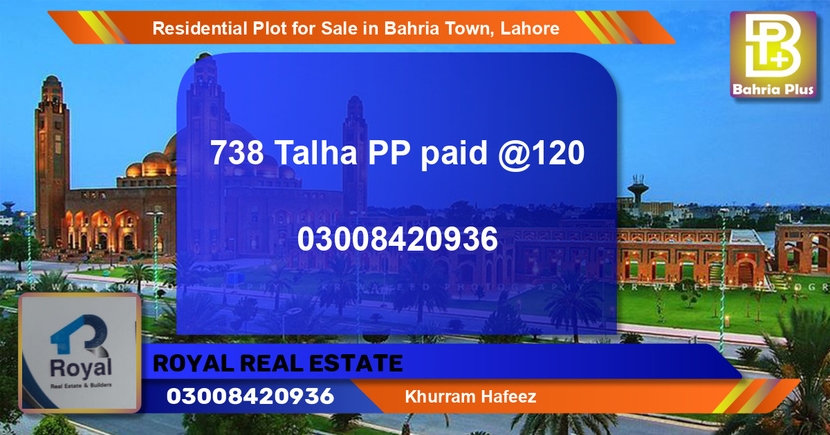 Residential Plot for Sale in Bahria Town, Lahore - (BP-96749)