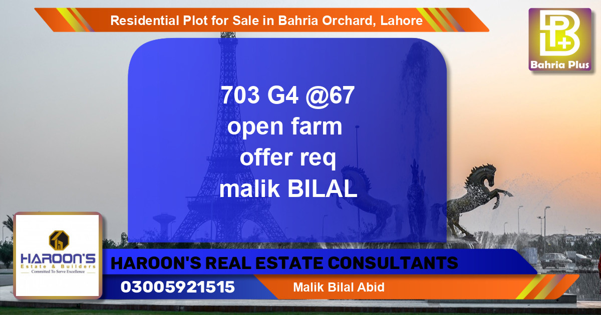 Residential Plot for Sale in Bahria Orchard, Lahore - (BP-96762)
