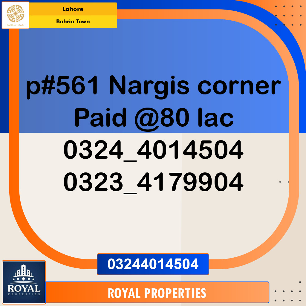 Residential Plot for Sale in Bahria Town, Lahore - (BP-96891)