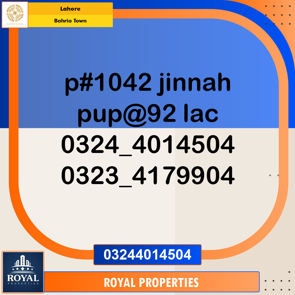 Residential Plot for Sale in Bahria Town, Lahore - (BP-96894)