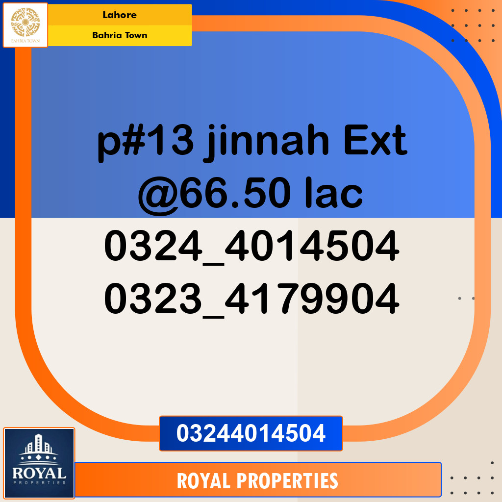 Residential Plot for Sale in Bahria Town, Lahore - (BP-96895)