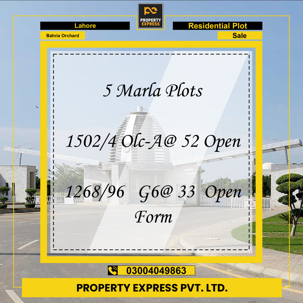 Residential Plot for Sale in Bahria Orchard, Lahore - (BP-96985)