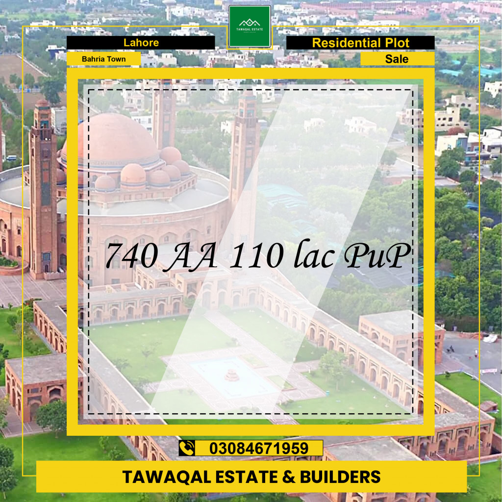 Residential Plot for Sale in Bahria Town, Lahore - (BP-96996)