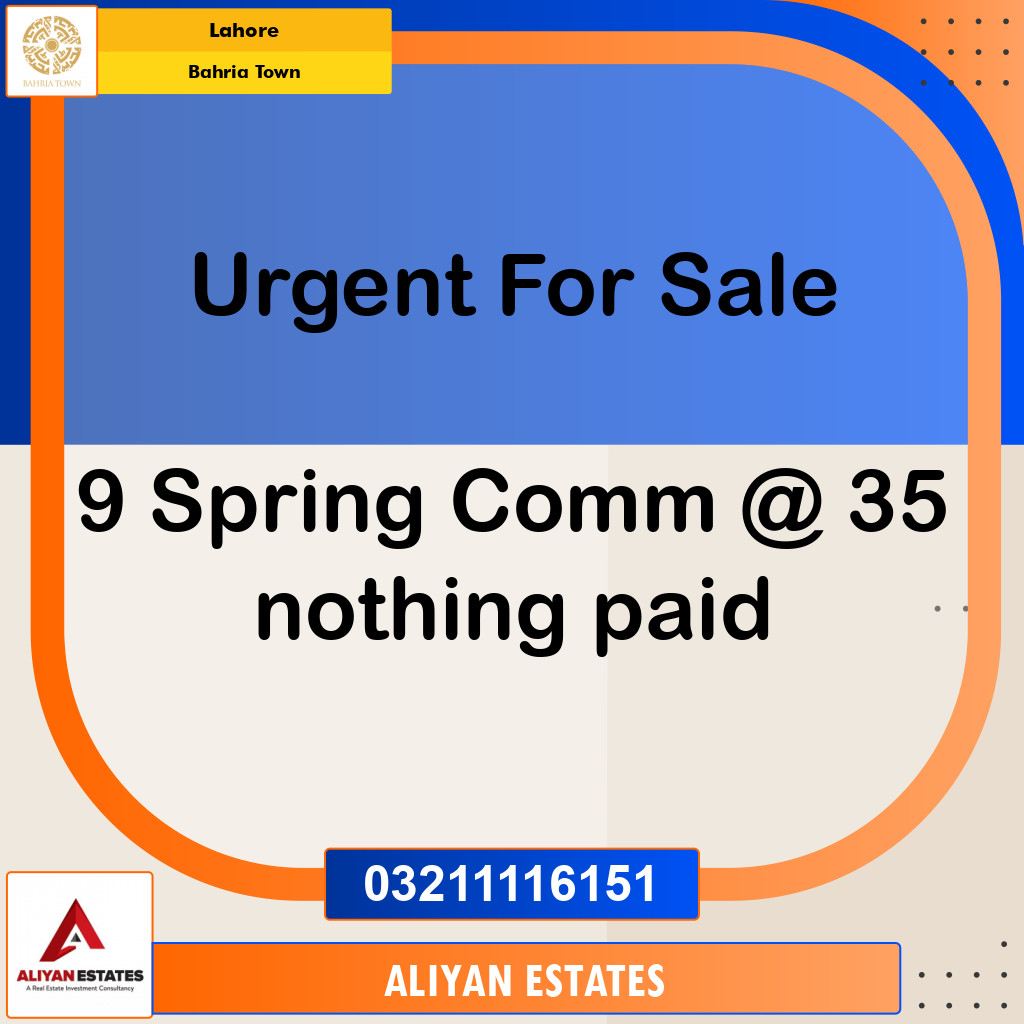 Residential Plot for Sale in Bahria Town, Lahore - (BP-97034)