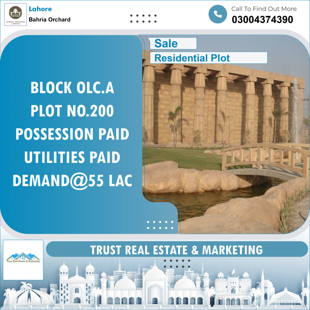 Residential Plot for Sale in Bahria Orchard, Lahore - (BP-97046)