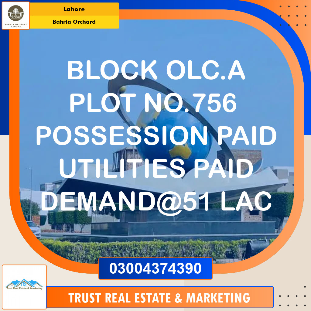 Residential Plot for Sale in Bahria Orchard, Lahore - (BP-97047)