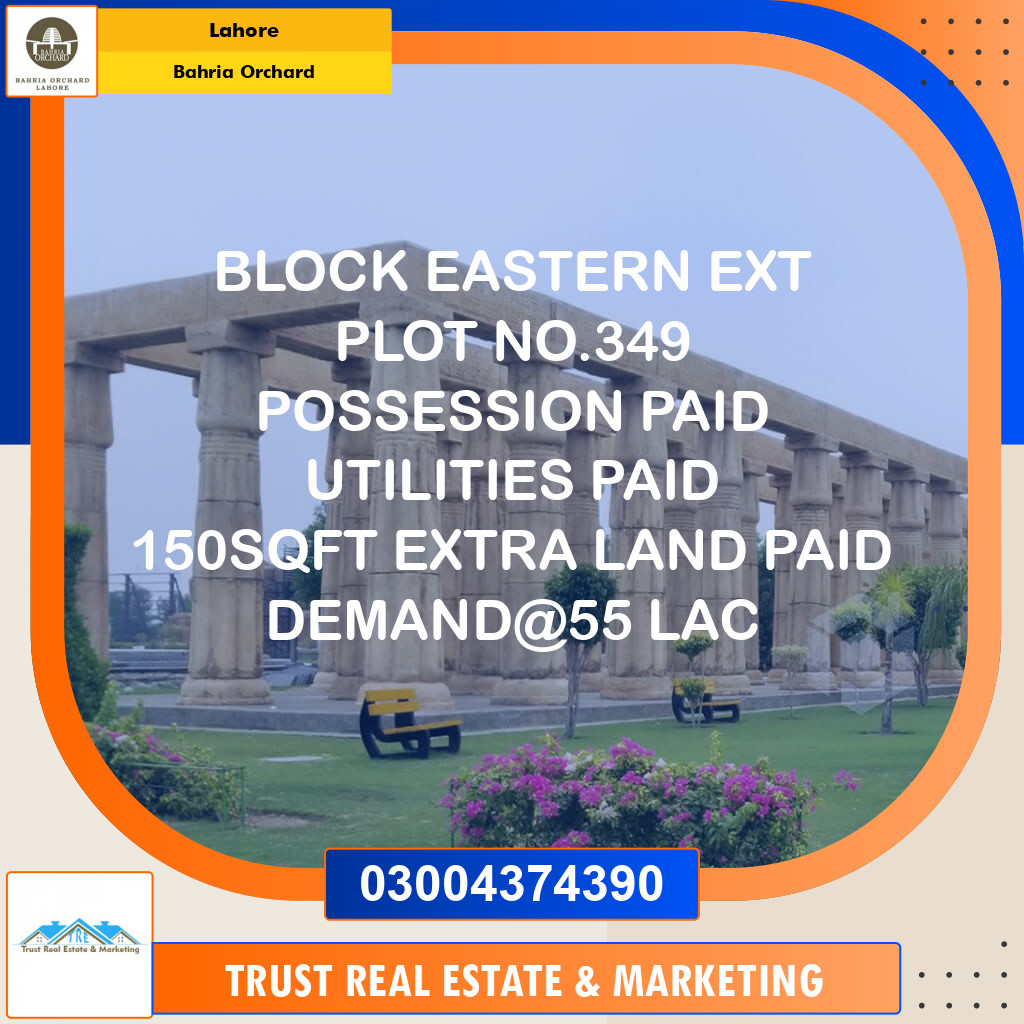 Residential Plot for Sale in Bahria Orchard, Lahore - (BP-97050)