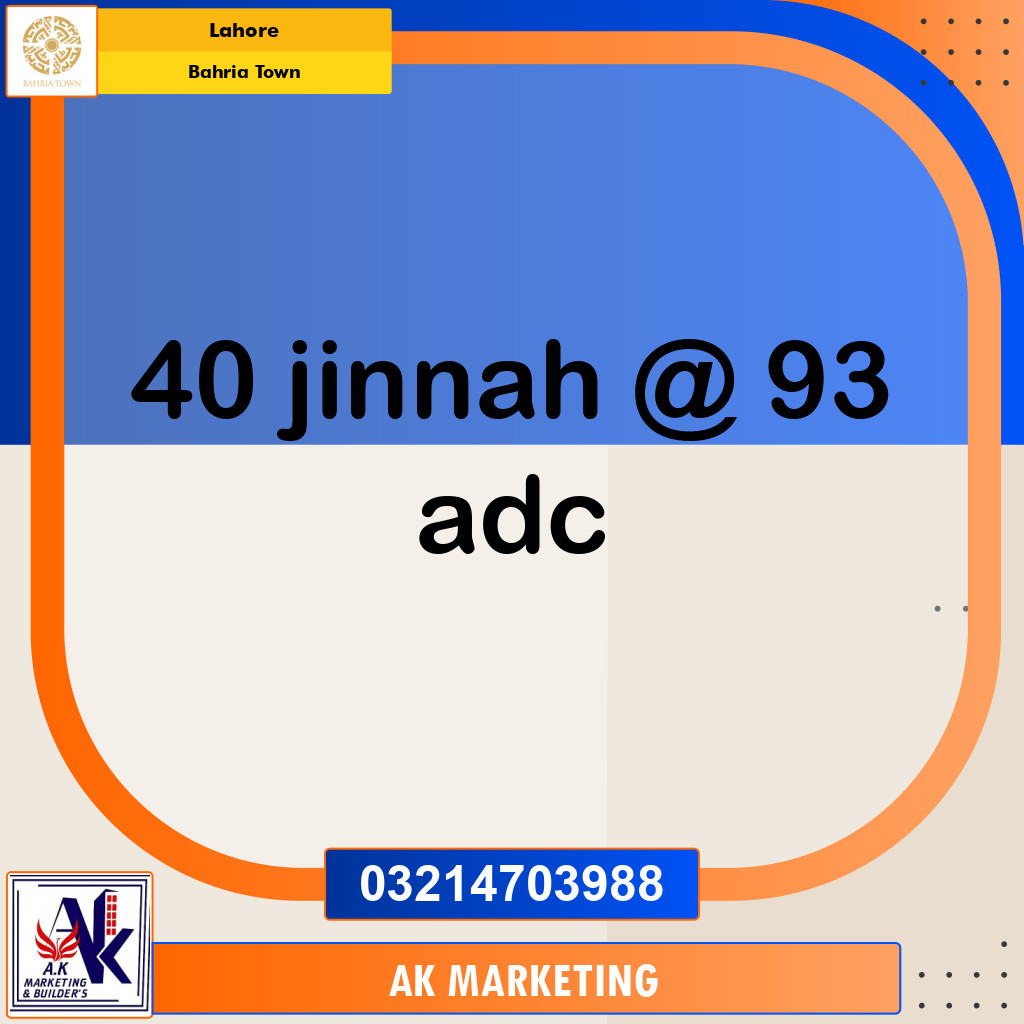 Residential Plot for Sale in Bahria Town, Lahore - (BP-97114)