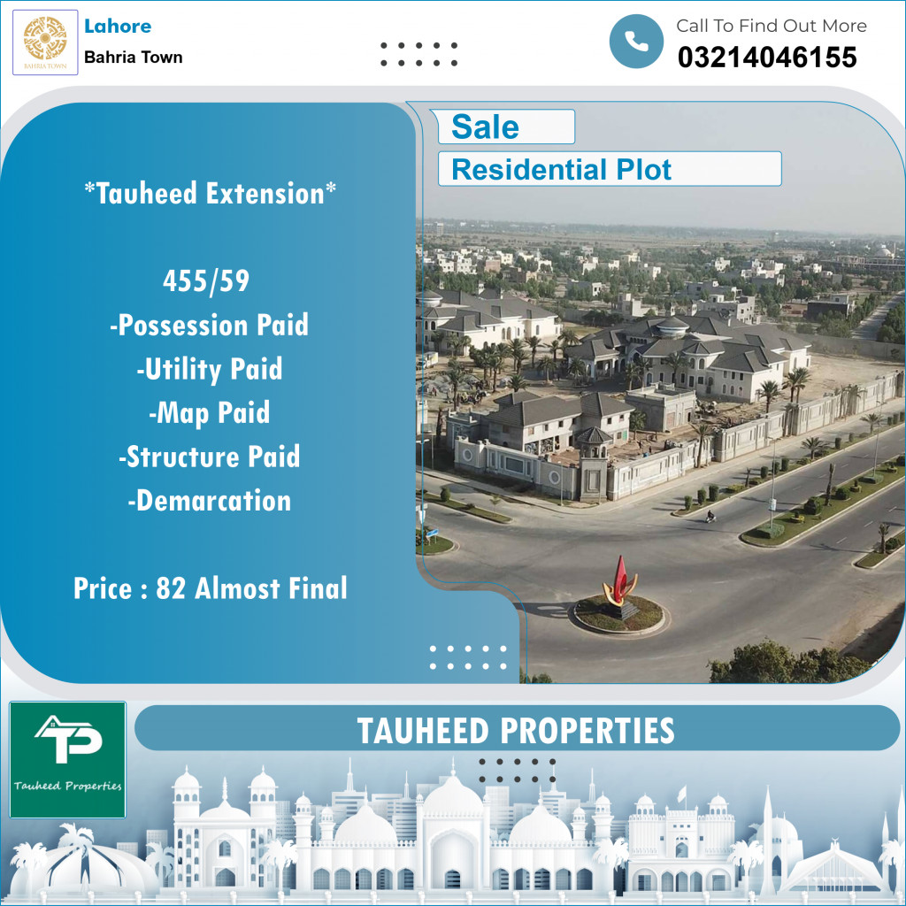 Residential Plot for Sale in Bahria Town, Lahore - (BP-97138)