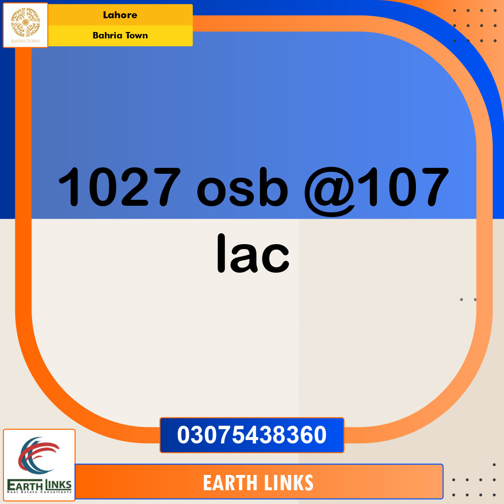 Residential Plot for Sale in Bahria Town, Lahore - (BP-97141)