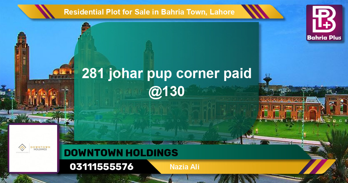 Residential Plot for Sale in Bahria Town, Lahore - (BP-97262)