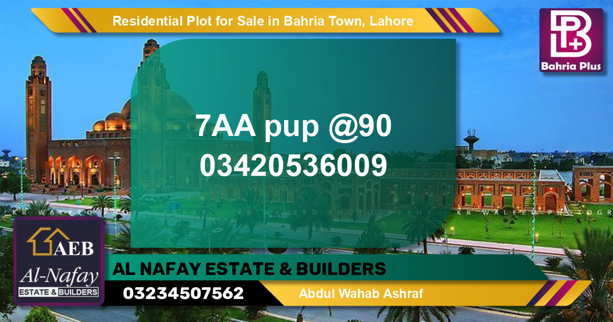 Residential Plot for Sale in Bahria Town, Lahore - (BP-97398)