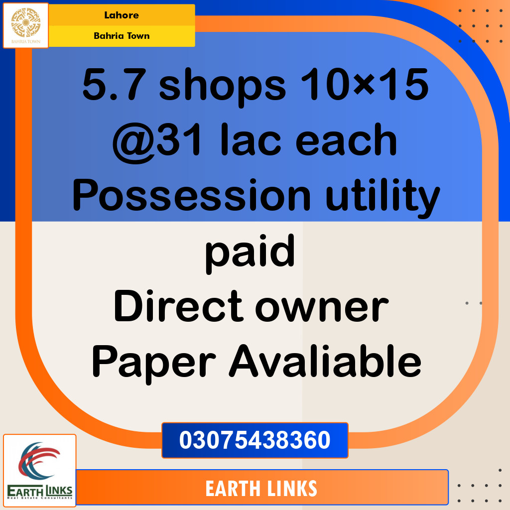 Commercial Plot for Sale in Bahria Town, Lahore - (BP-97418)