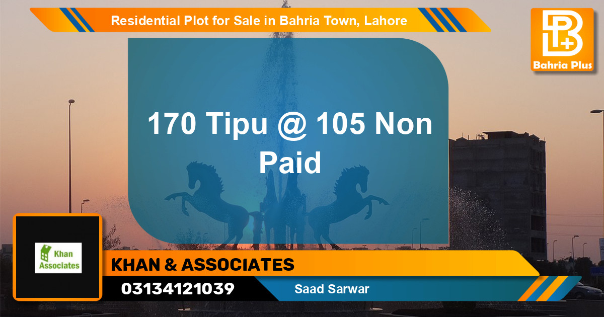 Residential Plot for Sale in Bahria Town, Lahore - (BP-97456)