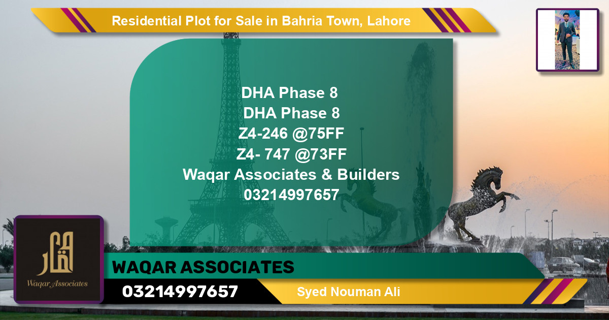 Residential Plot for Sale in Bahria Town, Lahore - (BP-97459)