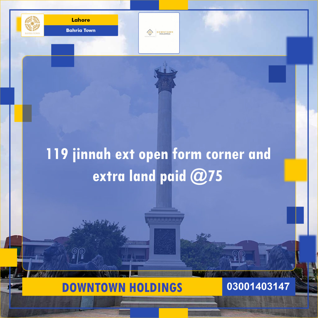 Residential Plot for Sale in Bahria Town, Lahore - (BP-97466)