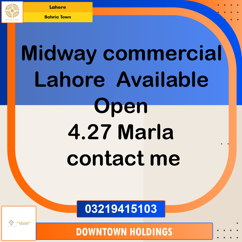 Commercial Plot for Sale in Bahria Town, Lahore - (BP-97468)