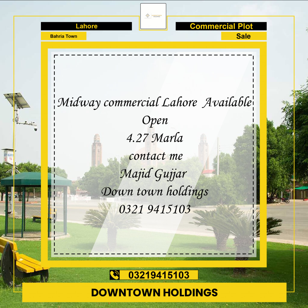 Commercial Plot for Sale in Bahria Town, Lahore - (BP-97471)