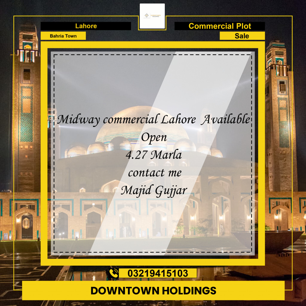 Commercial Plot for Sale in Bahria Town, Lahore - (BP-97473)