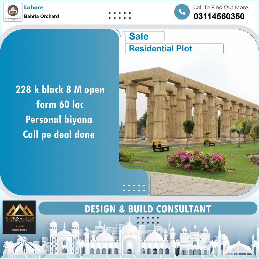 Residential Plot for Sale in Bahria Orchard, Lahore - (BP-97534)
