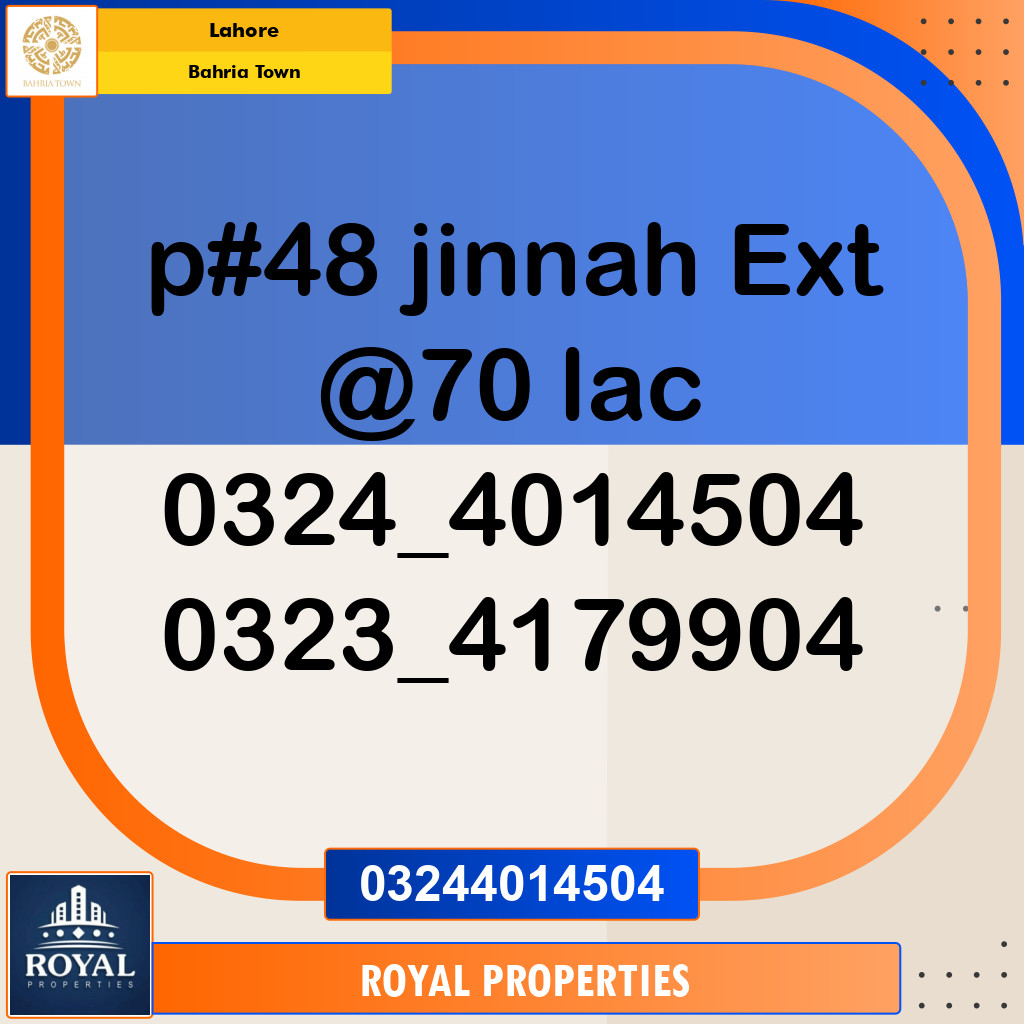 Residential Plot for Sale in Bahria Town, Lahore - (BP-97562)