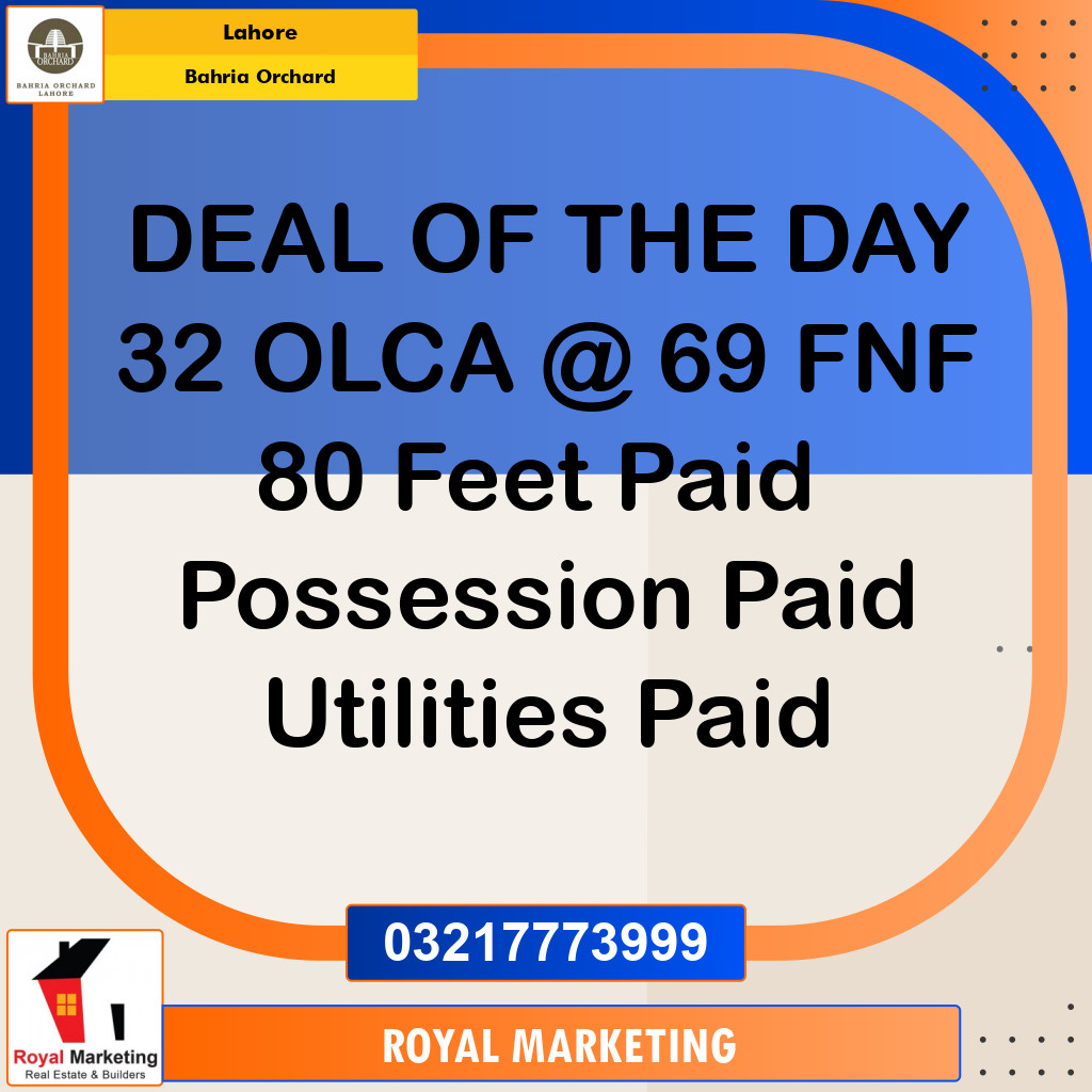 Residential Plot for Sale in Bahria Orchard, Lahore - (BP-97570)