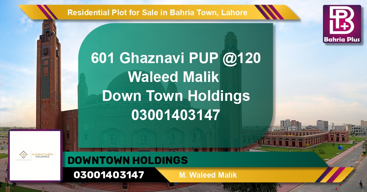 Residential Plot for Sale in Bahria Town, Lahore - (BP-97799)
