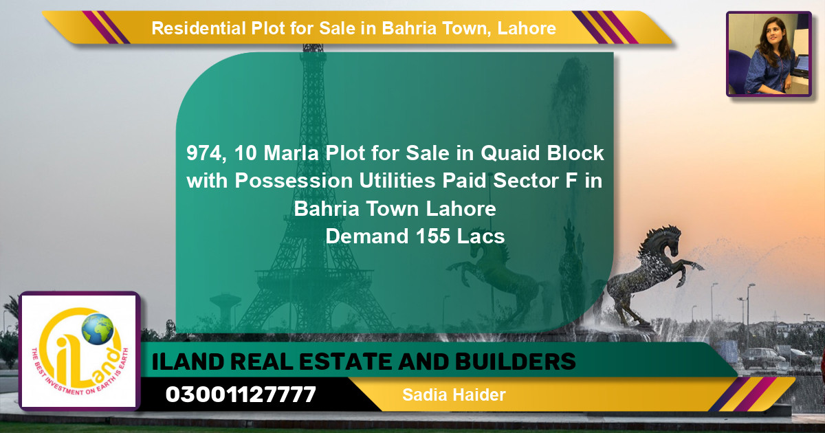 Residential Plot for Sale in Bahria Town, Lahore - (BP-97829)
