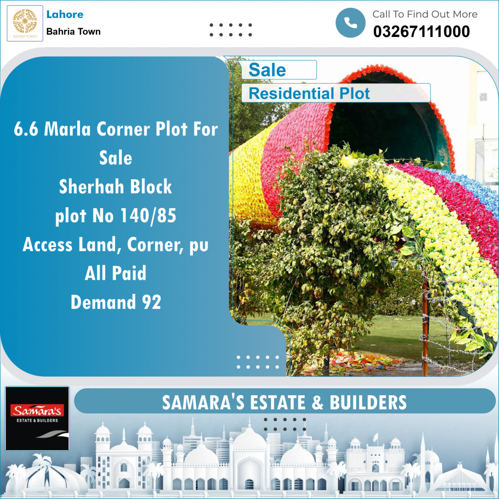 Residential Plot for Sale in Bahria Town, Lahore - (BP-97834)