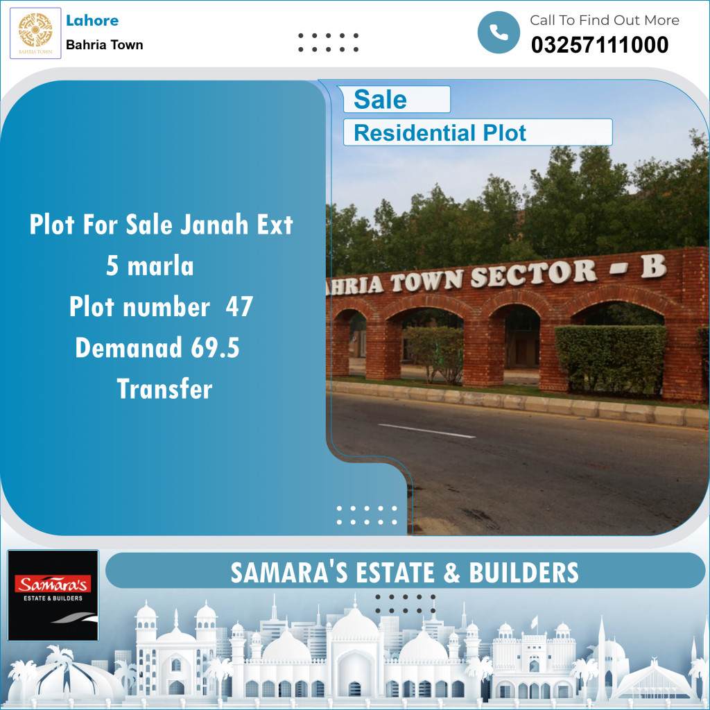 Residential Plot for Sale in Bahria Town, Lahore - (BP-97847)