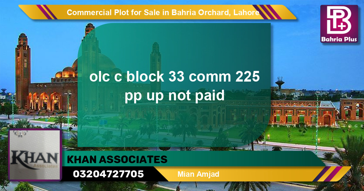 Commercial Plot for Sale in Bahria Orchard, Lahore - (BP-97848)