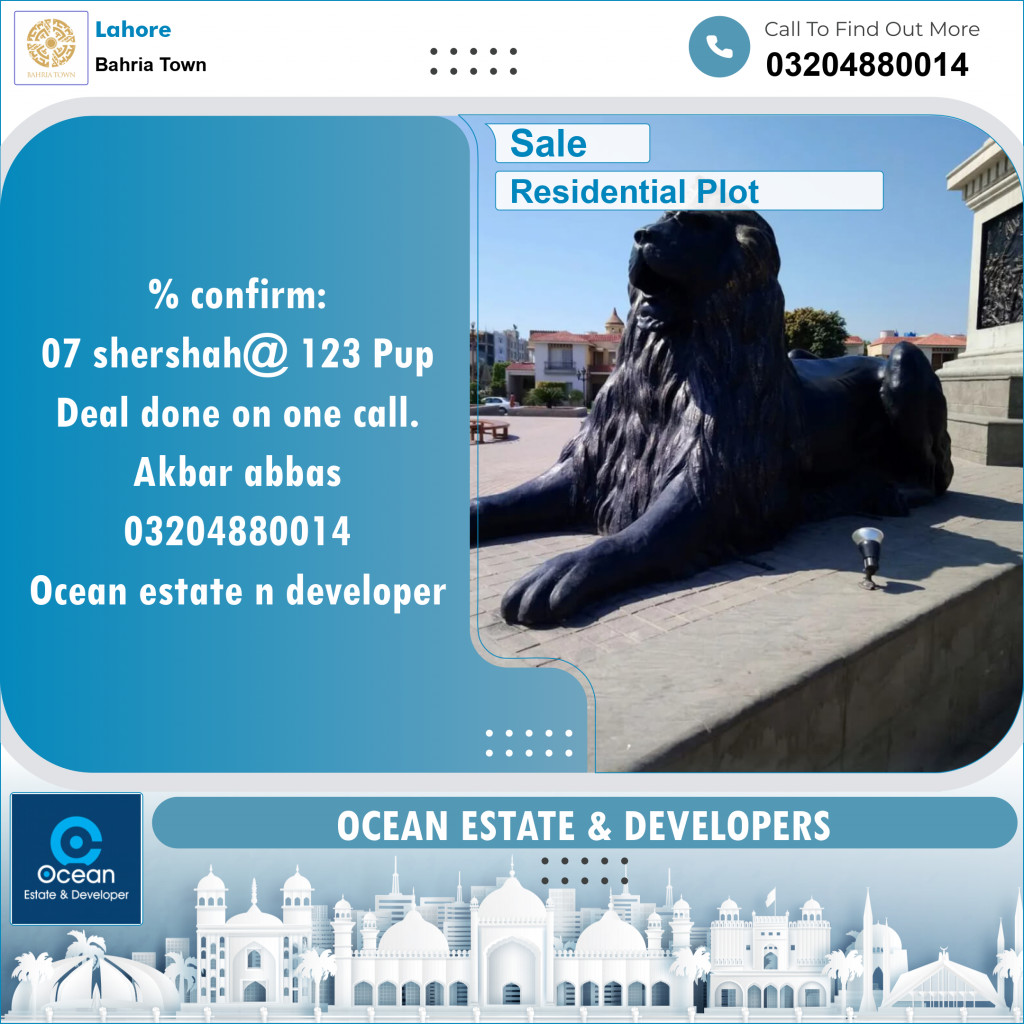 Residential Plot for Sale in Bahria Town, Lahore - (BP-97869)