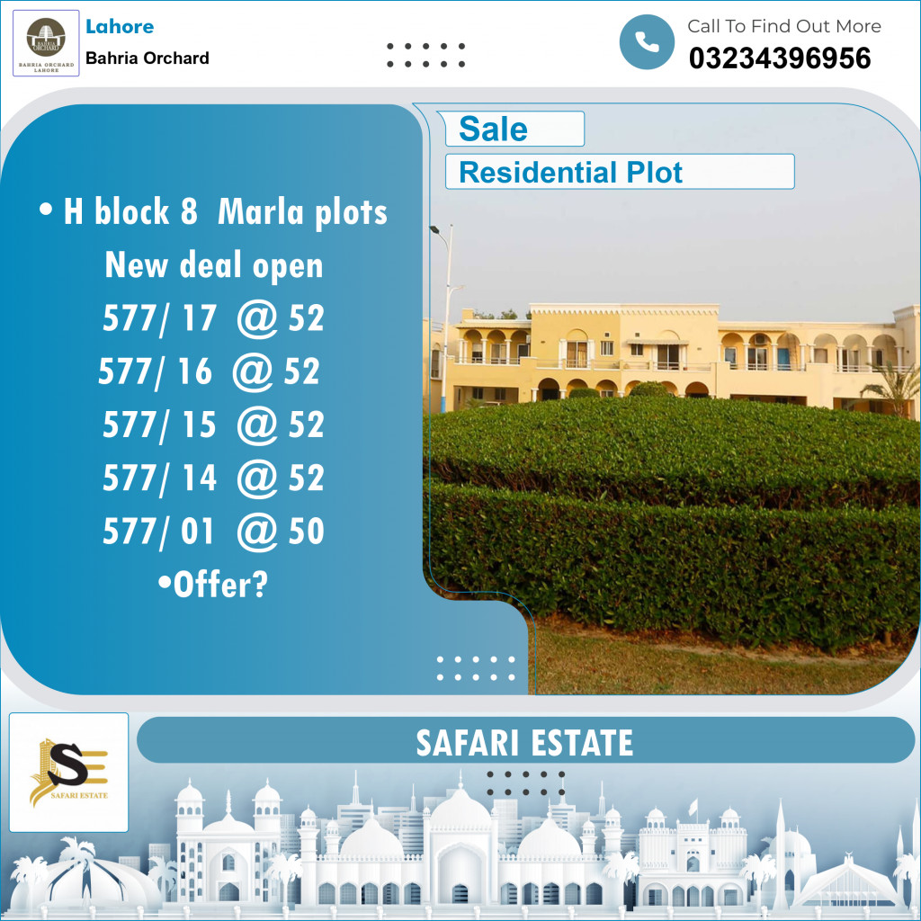 Residential Plot for Sale in Bahria Orchard, Lahore - (BP-97874)