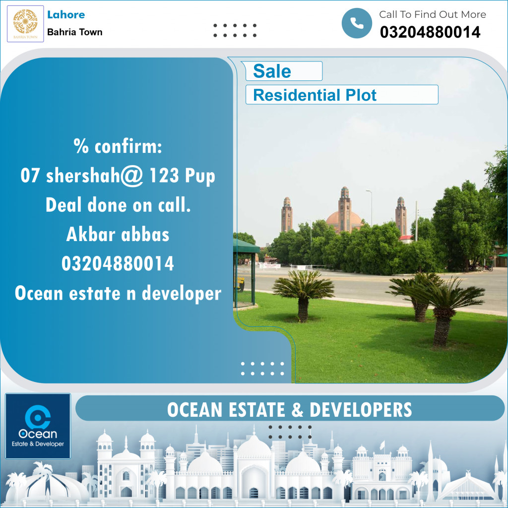 Residential Plot for Sale in Bahria Town, Lahore - (BP-97895)