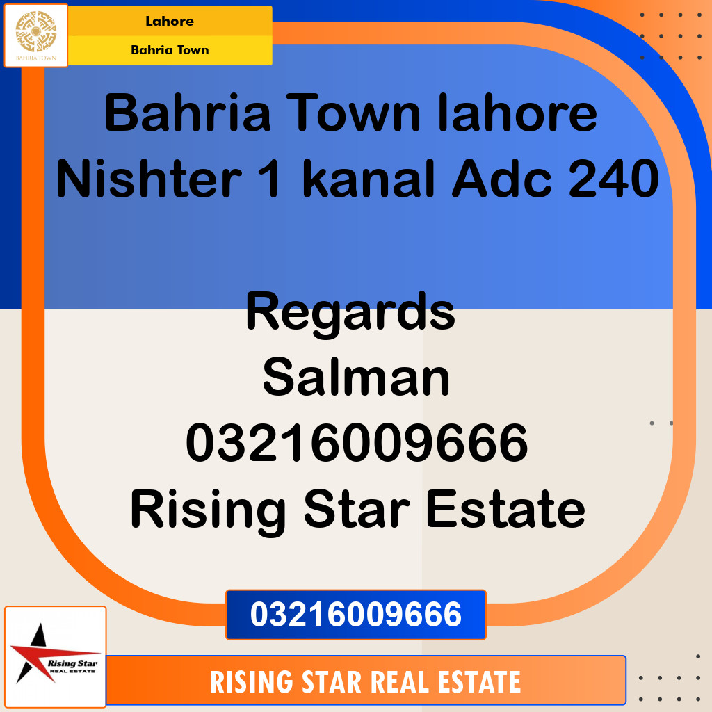 Residential Plot for Sale in Bahria Town, Lahore - (BP-97898)