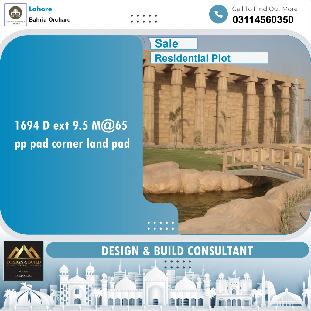 Residential Plot for Sale in Bahria Orchard, Lahore - (BP-97899)