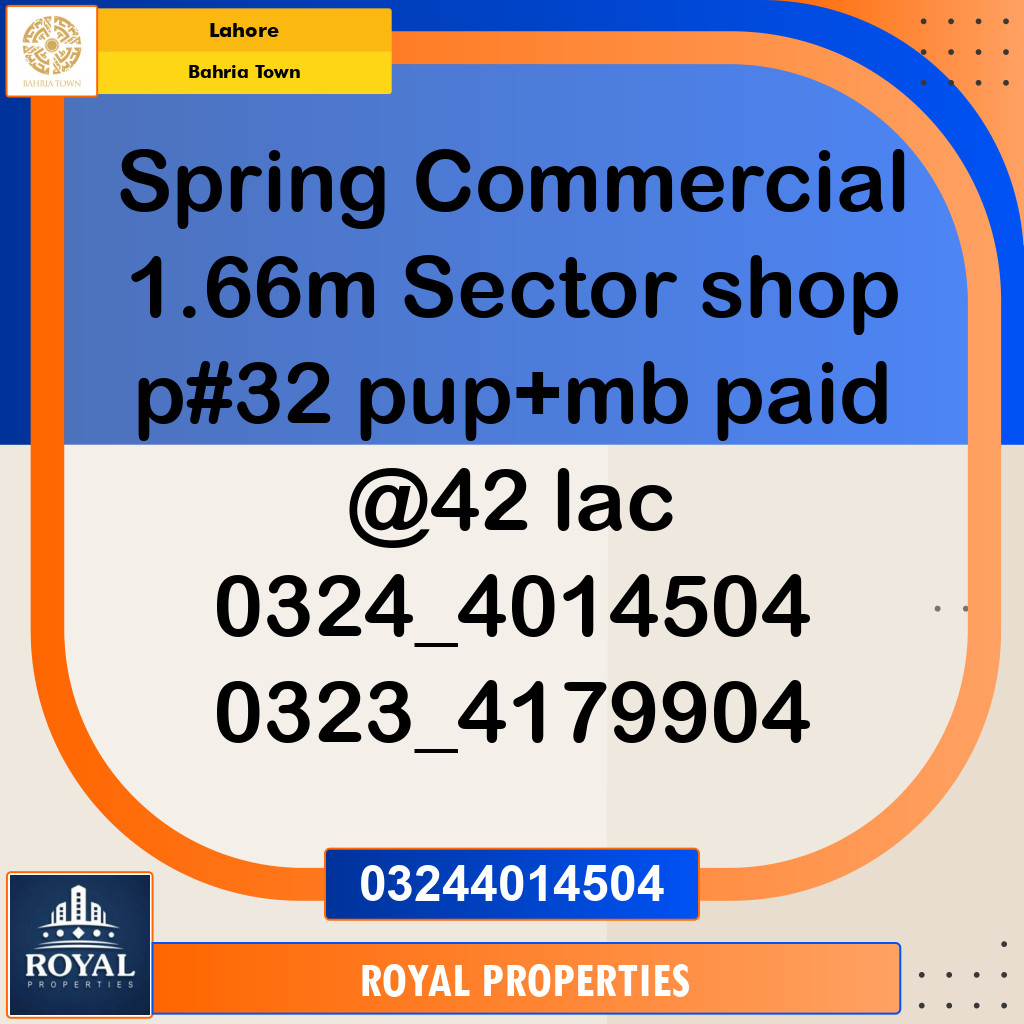 Commercial Plot for Sale in Bahria Town, Lahore - (BP-97912)