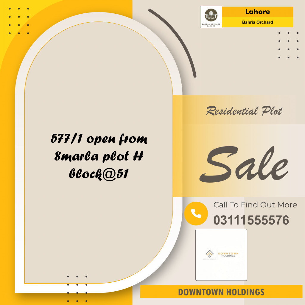 Residential Plot for Sale in Bahria Orchard, Lahore - (BP-97918)