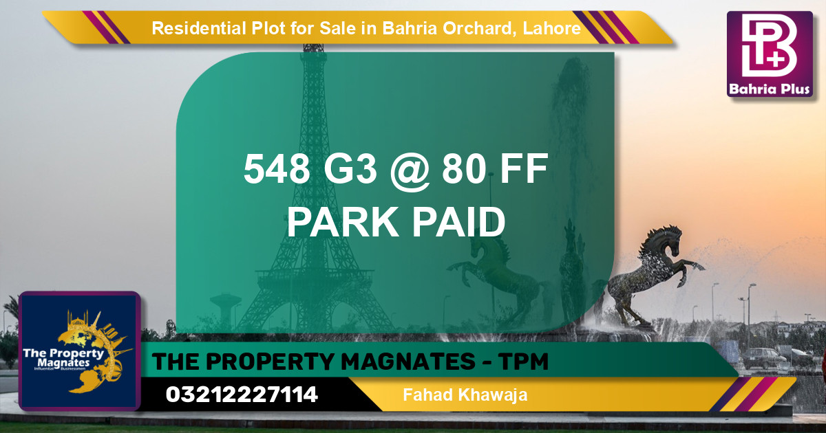 Residential Plot for Sale in Bahria Orchard, Lahore - (BP-97920)
