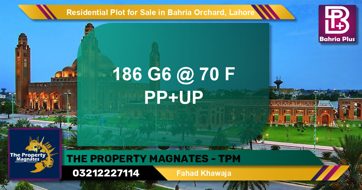 Residential Plot for Sale in Bahria Orchard, Lahore - (BP-97921)